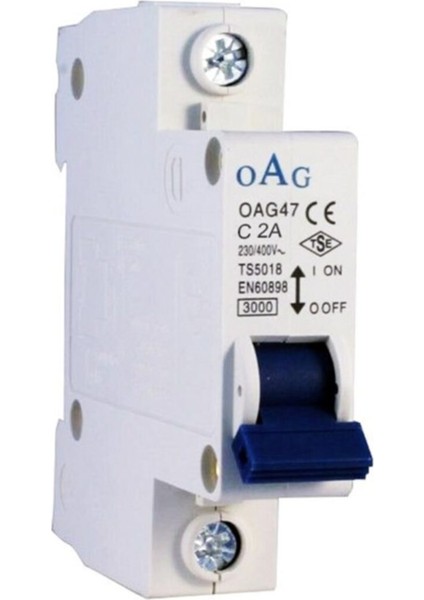 1 x 2A Otomatik Sigorta C Tipi 1p 3ka 1020686