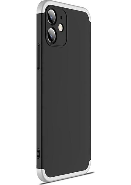 Apple iPhone 12 Mini Kılıf Double Dip 360 Protective Siyah - Gri