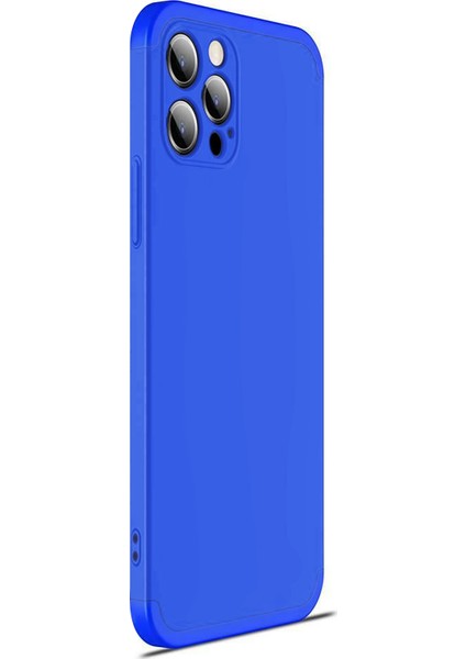 Apple iPhone 12 Pro Kılıf Double Dip 360 Protective Mavi