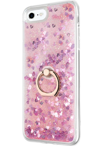 Apple iPhone 6 Kılıf Glitter Liquid Holder Pembe