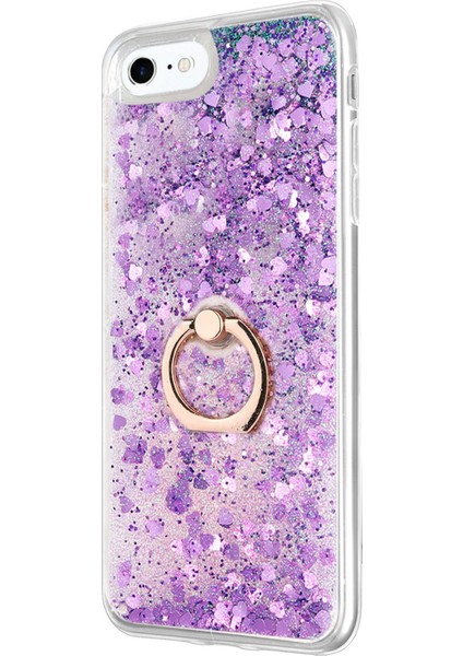 Apple iPhone 6s Plus Kılıf Glitter Liquid Holder Mor