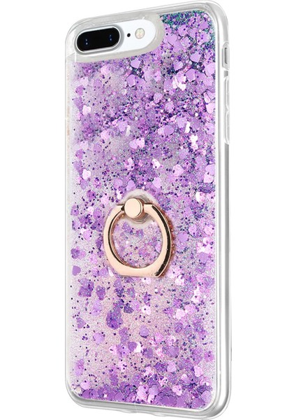 Apple iPhone 7 Plus Kılıf Glitter Liquid Holder Mor fiyatları