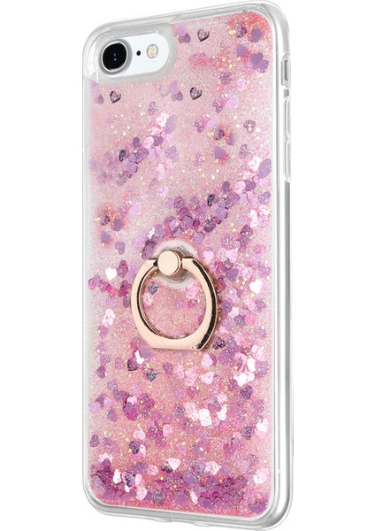 Apple iPhone 8 Kılıf Glitter Liquid Holder Pembe fiyatları