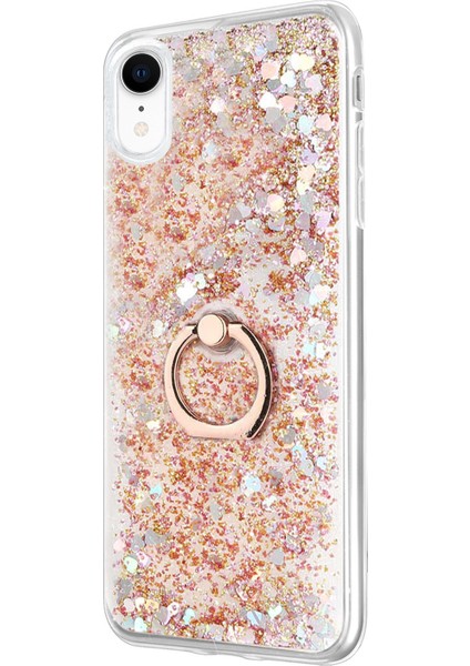 Apple iPhone Xr Kılıf Glitter Liquid Holder Gold fiyatları