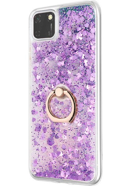 Huawei Honor 9s Kılıf Glitter Liquid Holder Mor fiyatları