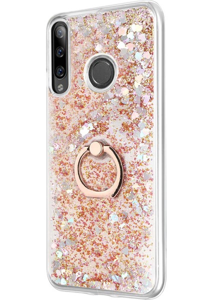 Huawei Honor 9x Kılıf Glitter Liquid Holder Gold fiyatları