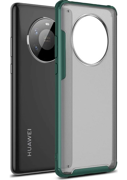 Huawei Mate 40 Pro Kılıf Frosted Frame Yeşil