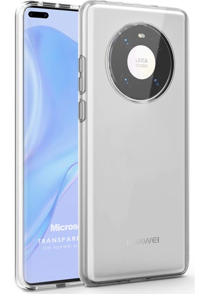 Huawei Mate 40 Pro Kılıf Transparent Soft Beyaz