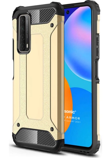 Huawei P Smart 2021 Kılıf Rugged Ar Gold