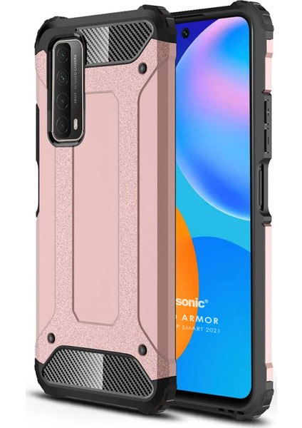 Huawei P Smart 2021 Kılıf Rugged Ar Rose Gold