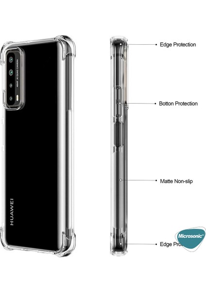 Huawei P Smart 2021 Kılıf Shock Absorbing Şeffaf