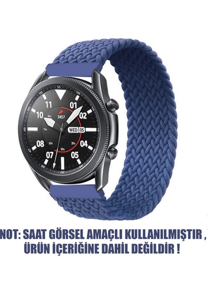 Huawei Watch Gt2 46MM Kordon Small Size 135MM Braided Solo Loop Band Lacivert