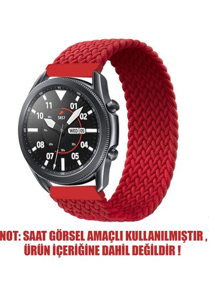Huawei Watch Gt2 Pro Kordon Small Size 135MM Braided Solo Loop Band Kırmızı