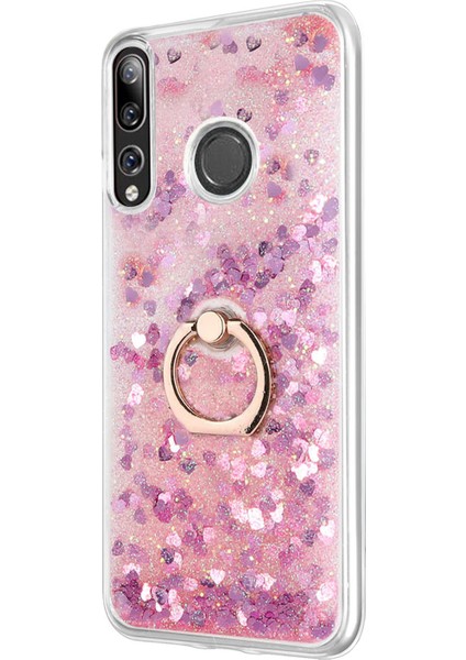 Huawei Y9 Prime 2019 Kılıf Glitter Liquid Holder Pembe