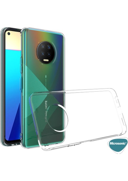 Infinix Note 7 Kılıf Transparent Soft Beyaz