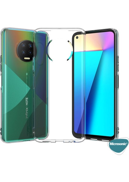 Infinix Note 7 Kılıf Transparent Soft Beyaz