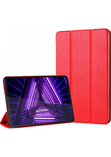 Lenovo Tab M10 Plus TB-X606F 10.3" ZA5T0215TR Kılıf Slim Translucent Back Smart Cover Kırmızı
