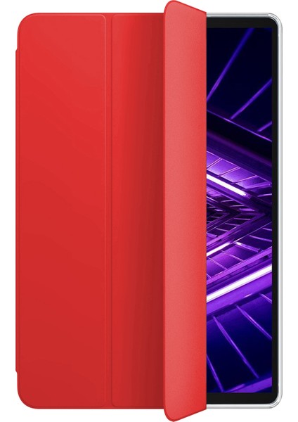 Lenovo Tab M10 Plus TB-X606F 10.3" ZA5T0215TR Kılıf Slim Translucent Back Smart Cover Kırmızı fiyatları