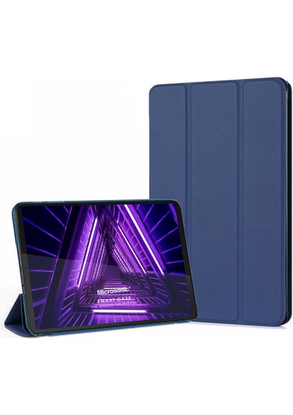 Lenovo Tab M10 Plus TB-X606F 10.3" ZA5T0215TR Kılıf Slim Translucent Back Smart Cover Lacivert
