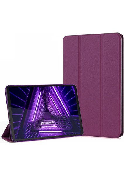 Lenovo Tab M10 Plus TB-X606F 10.3" ZA5T0215TR Kılıf Slim Translucent Back Smart Cover Mor