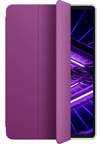 Lenovo Tab M10 Plus TB-X606F 10.3" ZA5T0215TR Kılıf Slim Translucent Back Smart Cover Mor fiyatları
