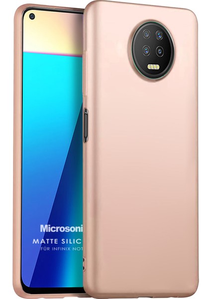 Matte Silicone Infinix Note 7 Kılıf Gold