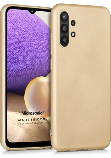 Matte Silicone Galaxy A32 5G Kılıf Gold