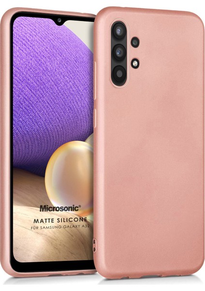 Matte Silicone Galaxy A32 5G Kılıf Rose Gold