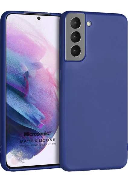 Matte Silicone Galaxy S21 Kılıf Lacivert