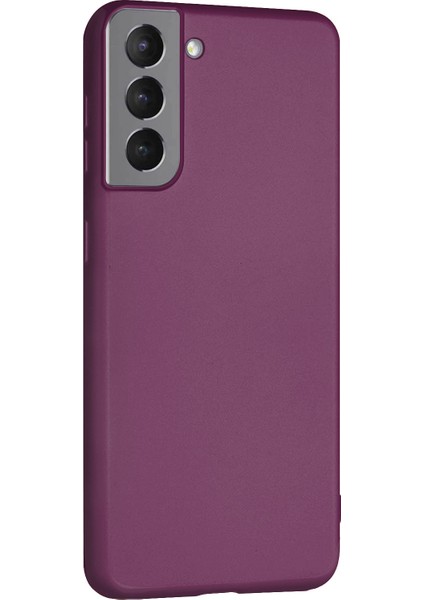 Matte Silicone Galaxy S21 Kılıf Mor
