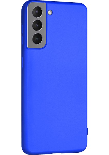 Matte Silicone Galaxy S21 Plus Kılıf Mavi
