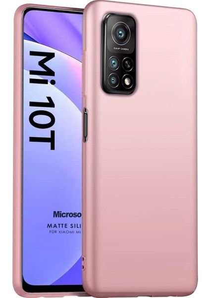 Matte Silicone Xiaomi Mi 10T Pro Kılıf Rose Gold