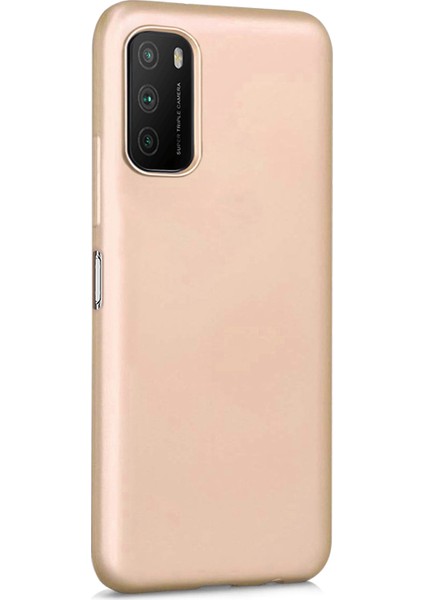 Matte Silicone Xiaomi Poco M3 Kılıf Gold