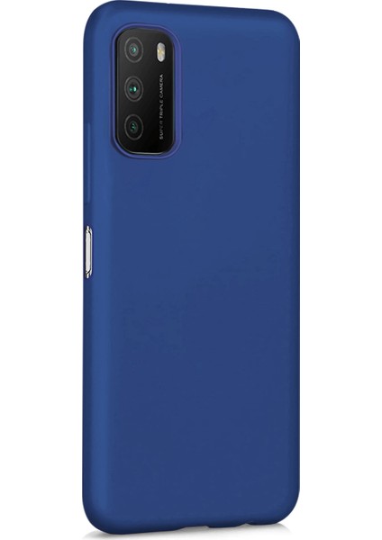 Matte Silicone Xiaomi Poco M3 Kılıf Lacivert