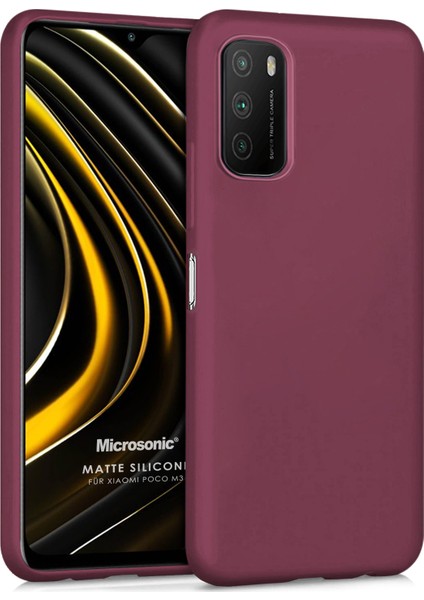 Matte Silicone Xiaomi Poco M3 Kılıf Mor