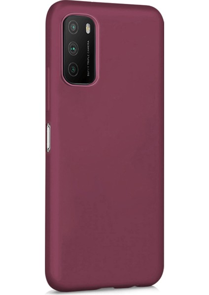 Matte Silicone Xiaomi Poco M3 Kılıf Mor