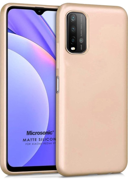 Matte Silicone Xiaomi Redmi 9t Kılıf Gold