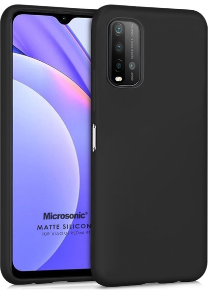 Matte Silicone Xiaomi Redmi 9t Kılıf Siyah