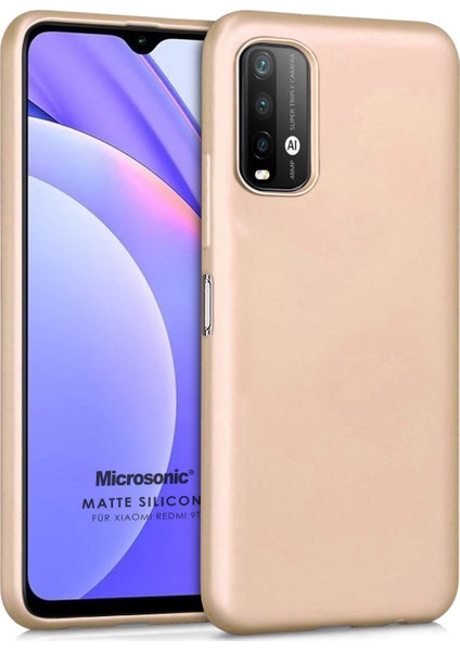 Matte Silicone Xiaomi Redmi Note 9 4g Kılıf Gold