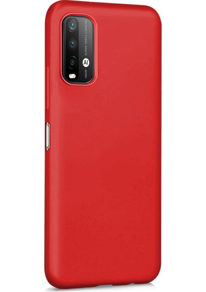 Matte Silicone Xiaomi Redmi Note 9 4g Kılıf Kırmızı