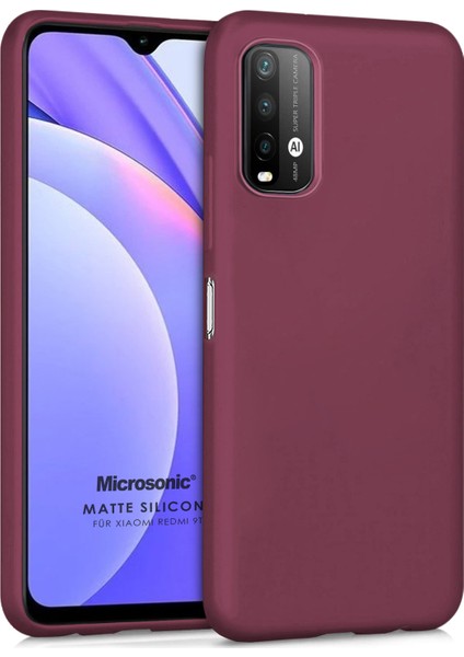 Matte Silicone Xiaomi Redmi Note 9 4g Kılıf Mor