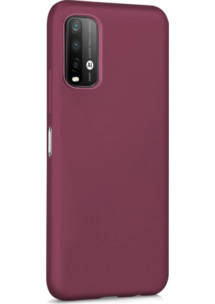 Matte Silicone Xiaomi Redmi Note 9 4g Kılıf Mor