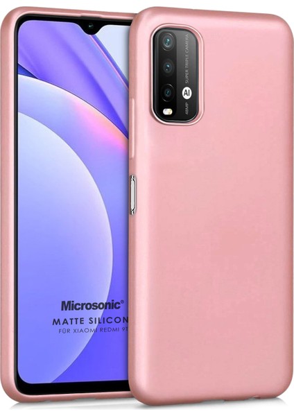 Matte Silicone Xiaomi Redmi Note 9 4g Kılıf Rose Gold