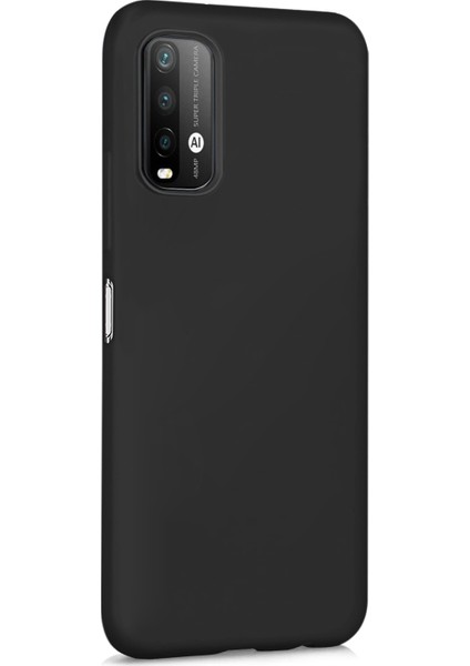 Matte Silicone Xiaomi Redmi Note 9 4g Kılıf Siyah