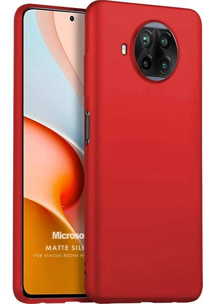 Matte Silicone Xiaomi Redmi Note 9 Pro 5g Kılıf Kırmızı