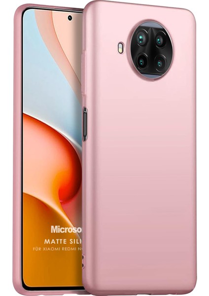 Matte Silicone Xiaomi Redmi Note 9 Pro 5g Kılıf Rose Gold