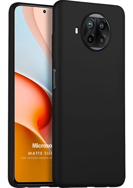 Matte Silicone Xiaomi Redmi Note 9 Pro 5g Kılıf Siyah