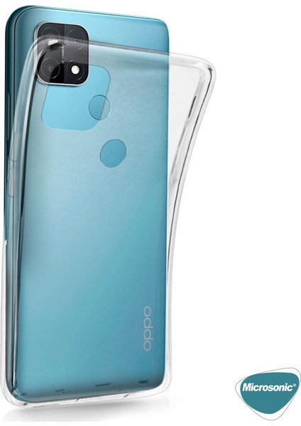 Oppo A15S Kılıf Transparent Soft Beyaz modelleri