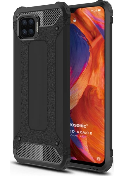 Oppo A73 Kılıf Rugged Ar Siyah