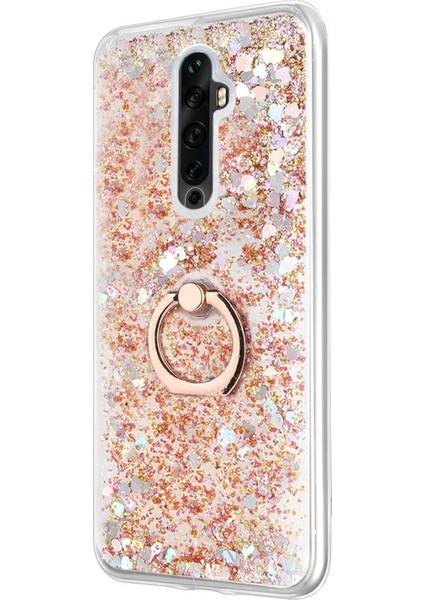 Oppo Reno 2z Kılıf Glitter Liquid Holder Gold fiyatları